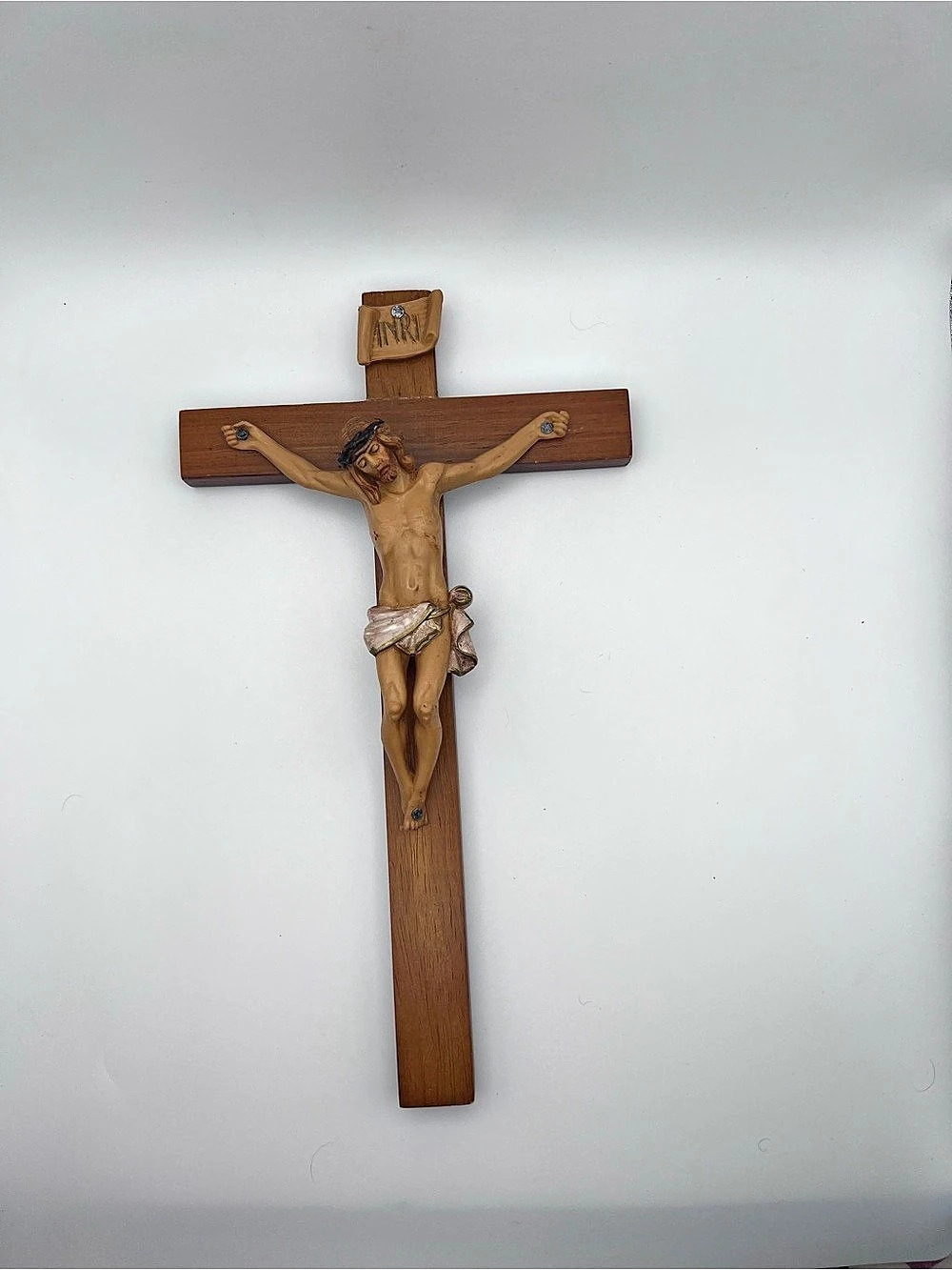 Fontanini Millennium Crucifix Roman,Inc Wood Wall Decor Italy Vintage Jesus 1999